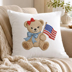 Patriotic Teddy Bear Embroidery Design, 4th of July Bear Machine Embroidery File, USA Flag Stitch Pattern, 5 sizes, Digital Download - image 6