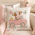 Cow Pickup Embroidery Design, Baby Farm Nursery Machine Embroidery File, Cute Cow Duck Truck Stitch, 5 sizes, Digital Download - image 7