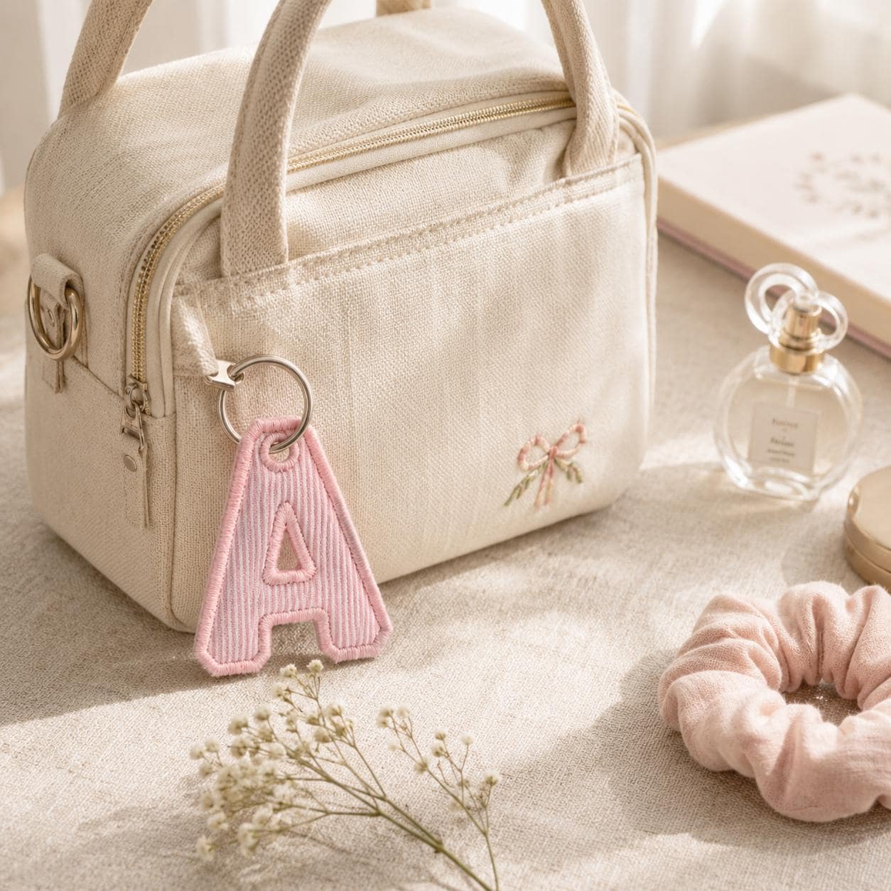 ITH Varsity Alphabet Bag Tag Embroidery Font, Keychain Monogram A-Z, In The Hoop Backpack Tag, School Team Bag Charm, Digital Download - image 5