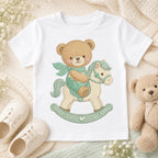 Teddy Bear Rocking Horse Embroidery Design, Cute Baby Bear Nursery Machine Embroidery File, Pastel Kids Decor, 5 sizes, Digital Download - image 5