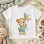 Teddy Bear Heart Balloons Embroidery Design, Cute Baby Bear Machine Embroidery File, Nursery Kids Decor, 5 sizes, Digital Download - image 5