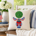 Patriotic Topiary Embroidery Design, 4th of July Chinoiserie Vase Machine File, American Bunting Bow Stitch, 5 sizes, Digital Download - image 5