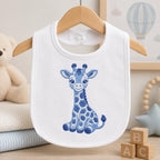 Chinoiserie Giraffe Embroidery Design, Blue Safari Animal Machine Embroidery File, Preppy Nursery File, 5 sizes, Digital Download - image 5