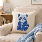 Chinoiserie Panda Embroidery Design, Blue Preppy Animal Machine Embroidery File, Cute Nursery File, 5 sizes, Digital Download - image 5