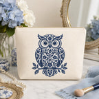 Chinoiserie Owl Embroidery Design, Blue Floral Owl Machine Embroidery File, Preppy Bird Stitch, 5 sizes, Digital Download - image 7