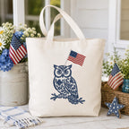 Chinoiserie Owl Embroidery Design with USA Flag, Patriotic Bird Machine Embroidery, 4th of July Animal Embroidery, 5 sizes, Digital Download - image 4