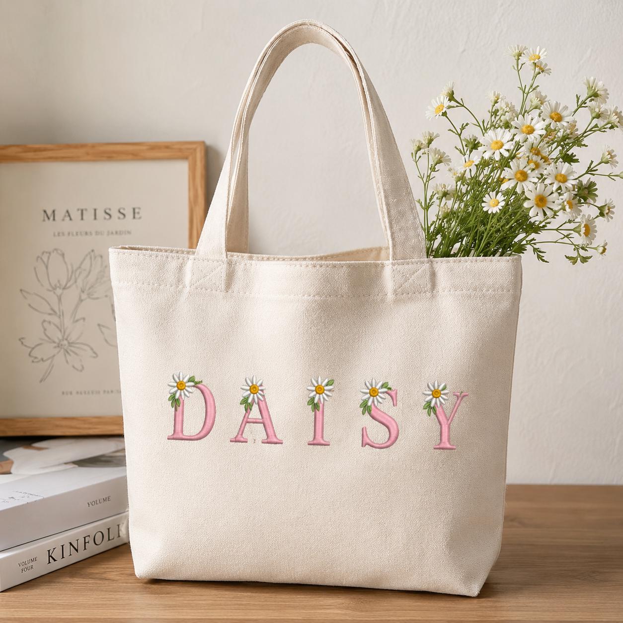 Daisy Monogram Alphabet Embroidery Design, Pink Floral Letters A-Z, Girls Name Machine Embroidery Font, 5 sizes, Digital Download - image 4