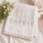 Daisy Monogram Alphabet Embroidery Design, Pink Floral Letters A-Z, Girls Name Machine Embroidery Font, 5 sizes, Digital Download - image 5