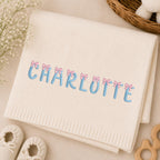 Bow Monogram Alphabet Embroidery Design, Blue Pink Coquette Letters A-Z, Name Machine Embroidery Font, 5 sizes, Digital Download - image 6