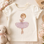 Cute Ballerina Girl Embroidery Design, Pink Tutu Ballet Dancer With Flowers Machine Pattern, 5 sizes, Digital Download - image 5
