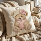 Teddy Bear Heart Embroidery Design, Pink Bow Bear Machine Embroidery File, Valentine Nursery PES DST EXP, 5 sizes, Digital Download - image 7