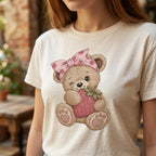 Strawberry Teddy Bear Embroidery Design, Cute Bear With Berry Machine Embroidery File, Baby Girl PES DST EXP, 5 sizes, Digital Download - image 4