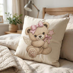 Fairy Teddy Bear Embroidery Design, Pink Bow Angel Bear Machine Embroidery File, Baby Girl PES DST EXP, 5 sizes, Digital Download - image 6