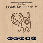 Cute Lion Butt Bag Tie Embroidery Design, Funny Lion Butt Applique, Bread Bag Clip In The Hoop, Safari Animal Embroidery, Digital Download - image 3