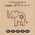 Cute Elephant Butt Bag Tie Embroidery Design, Funny Elephant Butt Applique, Bread Bag Clip In The Hoop, Safari Animal Embroidery File - image 3