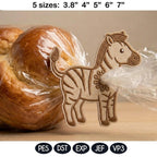 Cute Zebra Butt Bag Tie Embroidery Design, Funny Zebra Butt Applique, Bread Bag Clip In The Hoop, Safari Animal Embroidery, Digital Download