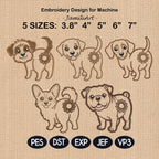 Cute Dog Butt Bag Tie Embroidery Design Bundle, Funny Puppy Butt Applique, Bread Bag Clip In The Hoop, Dog Embroidery Set, Digital Download - image 3