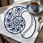 Blue Chinoiserie Nautilus Shell Embroidery Design, Floral Coastal Seashell Machine File, 5 sizes, Digital Download - image 3