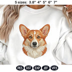 Dog Portrait Embroidery Bundle, Puppy Face Machine Embroidery Design, Pet Lover Embroidery Files, 5 sizes, Digital Instant Download - image 6