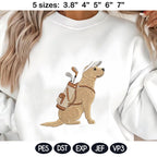 Funny Golf Dog Embroidery Bundle, Preppy Sporting Dog Embroidery Design, Retriever Poodle Golf Machine Embroidery, 5 sizes, Digital Download - image 5