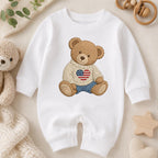 Patriotic Teddy Bear Embroidery Design, American Flag Baby Bear Machine Embroidery, Preppy 4th Of July Stitch File, 5 sizes Digital Download - image 3