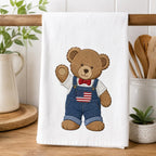 Americana Teddy Bear Embroidery Design, Cute USA Bear In Overalls Machine Embroidery, Patriotic Baby Bear Stitch Pattern, Digital Download - image 6