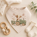 Cow Tractor Embroidery Design, Cute Farm Nursery Machine Embroidery File, Baby Cow Bunny Tractor Stitch, 5 sizes, Digital Download - image 5