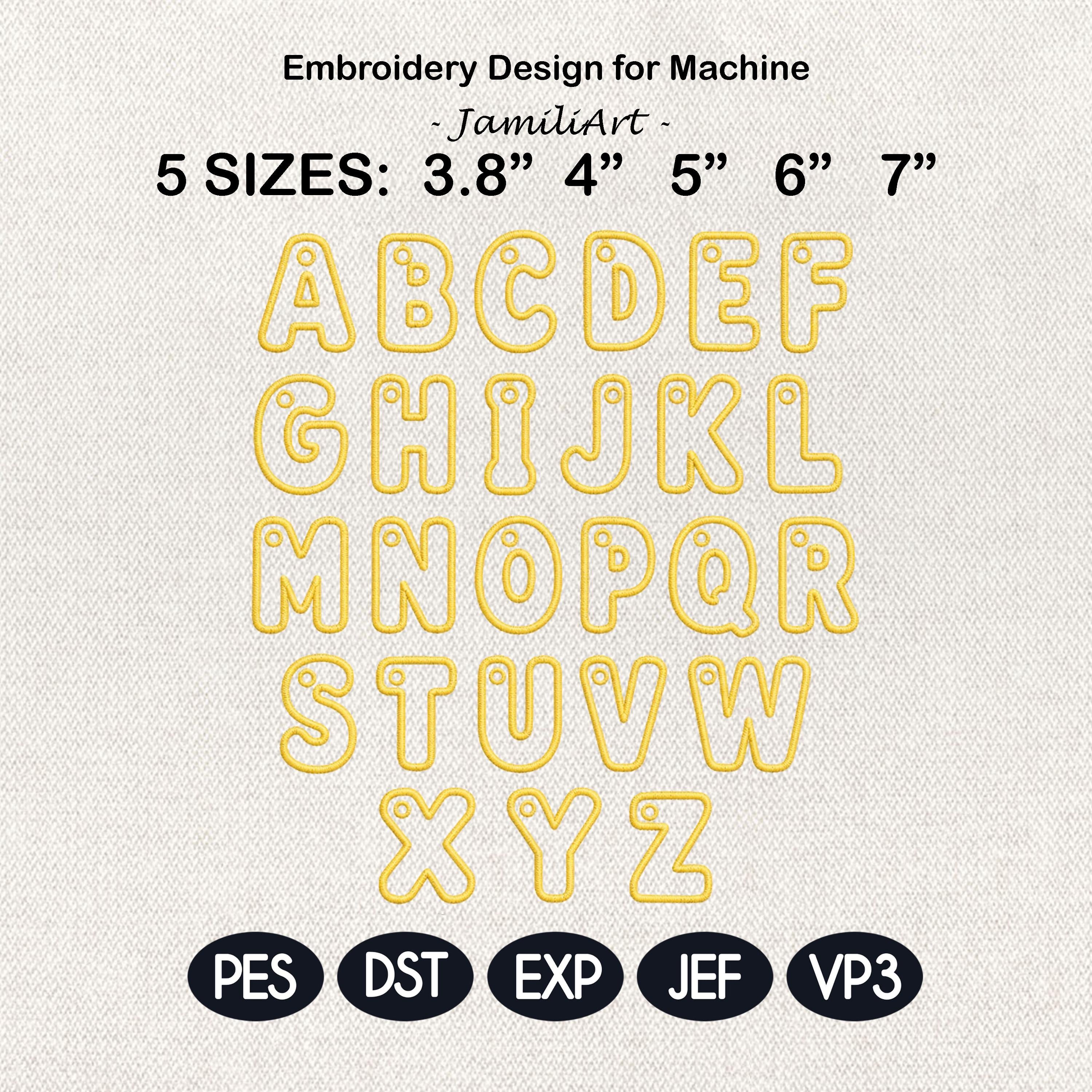 ITH Varsity Alphabet Bag Tag Embroidery Font, Keychain Monogram A-Z, In The Hoop Backpack Tag, School Team Bag Charm, Digital Download