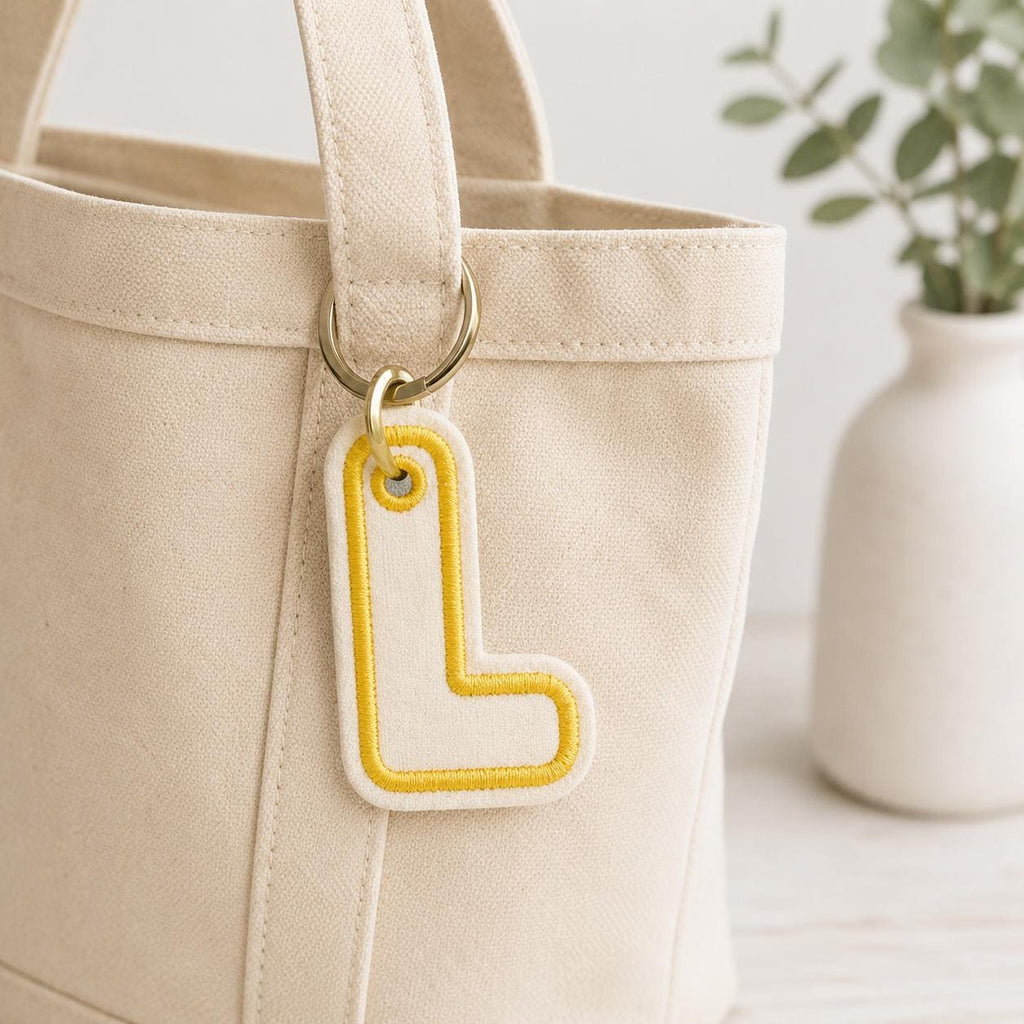 ITH Varsity Alphabet Bag Tag Embroidery Font, Keychain Monogram A-Z, In The Hoop Backpack Tag, School Team Bag Charm, Digital Download - image 3