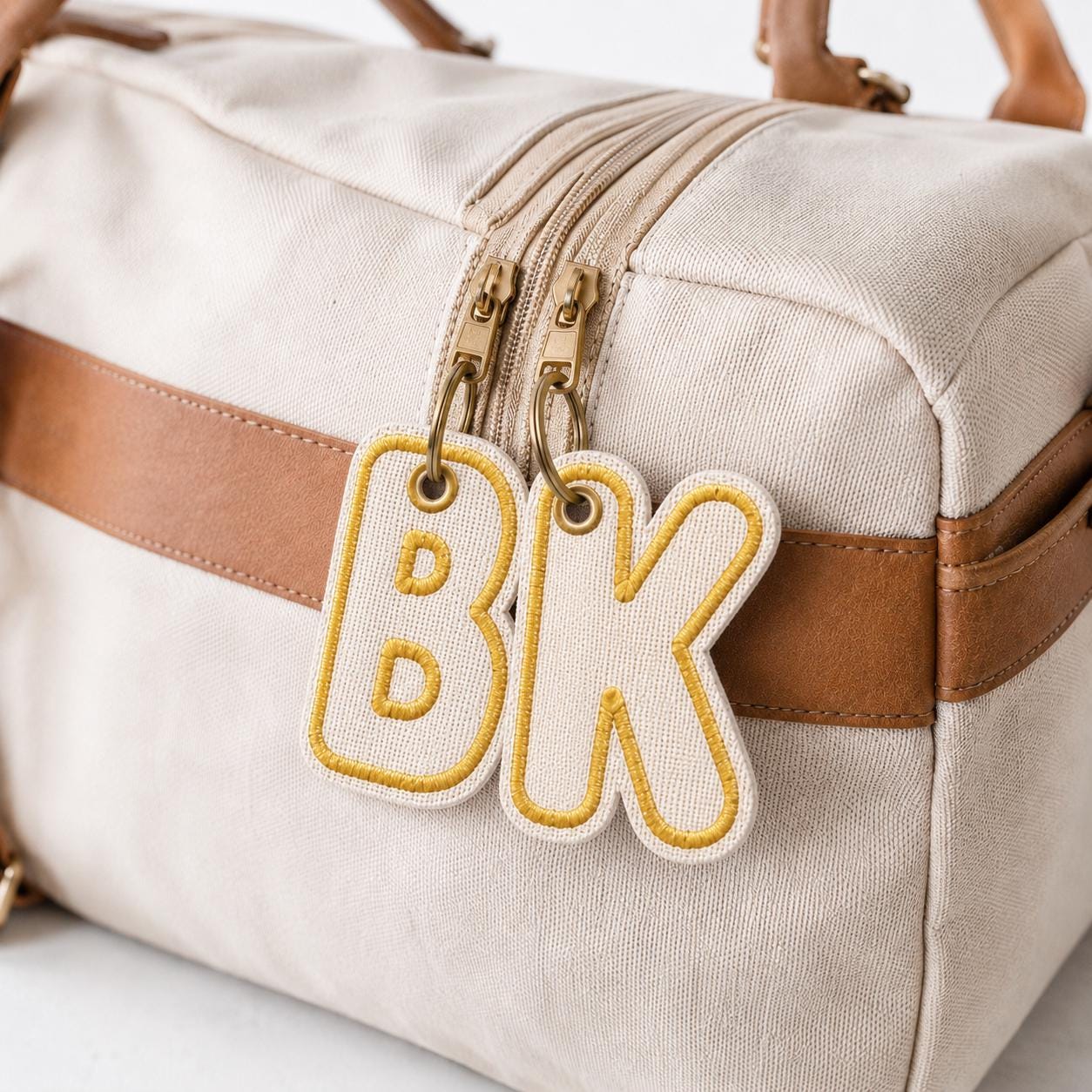 ITH Varsity Alphabet Bag Tag Embroidery Font, Keychain Monogram A-Z, In The Hoop Backpack Tag, School Team Bag Charm, Digital Download - image 4