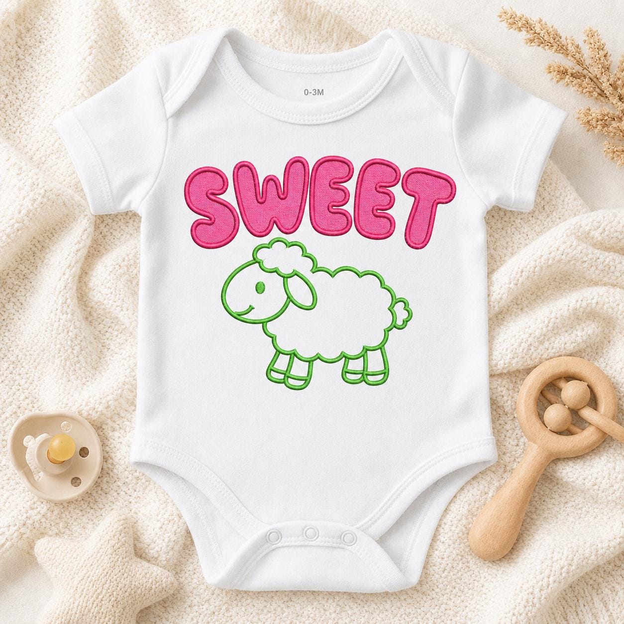 Cute Animal Word Embroidery Bundle, 5 Baby Animal Machine Embroidery Designs, Dino Bunny Gator Sheep Nursery File, 5 sizes, Digital Download - image 8