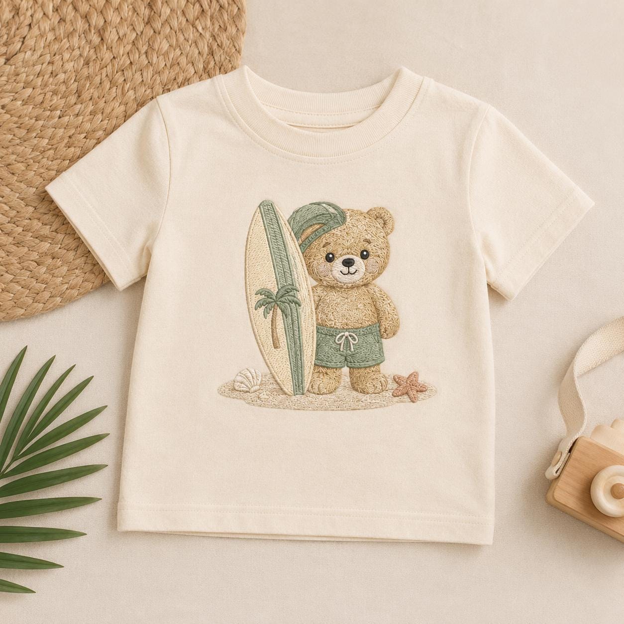 Summer Teddy Bear Embroidery Bundle, Beach Surf Car Sandcastle Machine Embroidery File, Vacation Bear Pattern, 5 sizes, Digital Download - image 3
