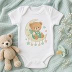 Teddy Bear Moon Embroidery Design, Cute Baby Bear Crescent Moon Machine Embroidery, Nursery Dreamy Kids Decor, 5 sizes, Digital Download - image 4