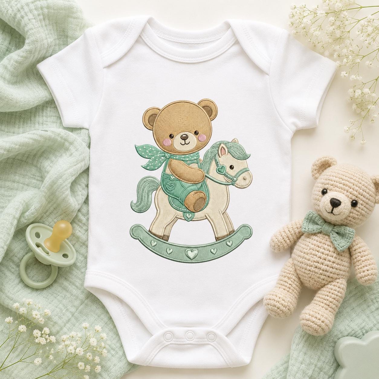 Teddy Bear Scooter Embroidery Design, Cute Baby Bear Riding Vespa Machine Embroidery File, Nursery Kids Decor, 5 sizes, Digital Download - image 7