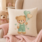Teddy Bear Heart Balloons Embroidery Design, Cute Baby Bear Machine Embroidery File, Nursery Kids Decor, 5 sizes, Digital Download - image 6