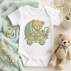 Teddy Bear Baby Stroller Embroidery Design, Cute Nursery Bear Pram Machine Embroidery, Baby Shower Kids Decor, 5 sizes, Digital Download - image 5