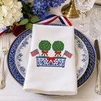 Double Boxwood Tree Embroidery Design, Patriotic Chinoiserie Planter Machine File, 4th July Flag Bow Topiary, 5 sizes, Digital Download - image 7