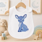 Chinoiserie Deer Embroidery Design, Blue Fawn Woodland Animal Machine Embroidery File, Preppy Nursery File, 5 sizes, Digital Download - image 5