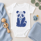 Chinoiserie Panda Embroidery Design, Blue Preppy Animal Machine Embroidery File, Cute Nursery File, 5 sizes, Digital Download - image 6
