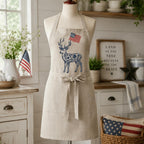 Chinoiserie Deer Embroidery Design with USA Flag, Patriotic Stag Machine Embroidery, 4th of July Woodland Animal, 5 sizes, Digital Download - image 6
