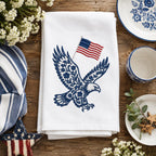 Chinoiserie Eagle Embroidery Design with USA Flag, Patriotic American Bird Machine Embroidery File, 4th of July, 5 sizes, Digital Download - image 6