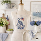 Chinoiserie Heron Embroidery Design with USA Flag, Patriotic Coastal Bird, 4th of July Machine Embroidery File, 5 sizes, Digital Download - image 6