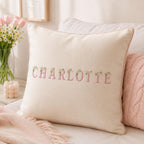 Daisy Monogram Alphabet Embroidery Design, Pink Floral Letters A-Z, Girls Name Machine Embroidery Font, 5 sizes, Digital Download - image 6
