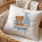 Teddy Bear Sailboat Embroidery Design, Nautical Baby Boy Machine Embroidery File, Nursery Pattern, 5 sizes, Digital Download - image 6