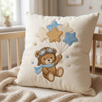 Teddy Bear Balloon Embroidery Design, Star Balloon Baby Boy Machine Embroidery File, Nursery Pattern, 5 sizes, Digital Download - image 6