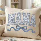 Blue Floral Mama Embroidery Design, Toile Mom Bow Machine Embroidery File, Mother’s Day Pattern, 5 sizes, Digital Download - image 6