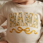Daisy Mama Embroidery Design, Yellow Floral Mom Bow Machine Embroidery File, Spring Mom Pattern, 5 sizes, Digital Download - image 4