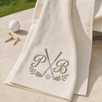Golf Monogram Embroidery Design, Pickleball Style Initial Machine Embroidery File, Preppy Sports, 5 Sizes, Digital Instant Download - image 9