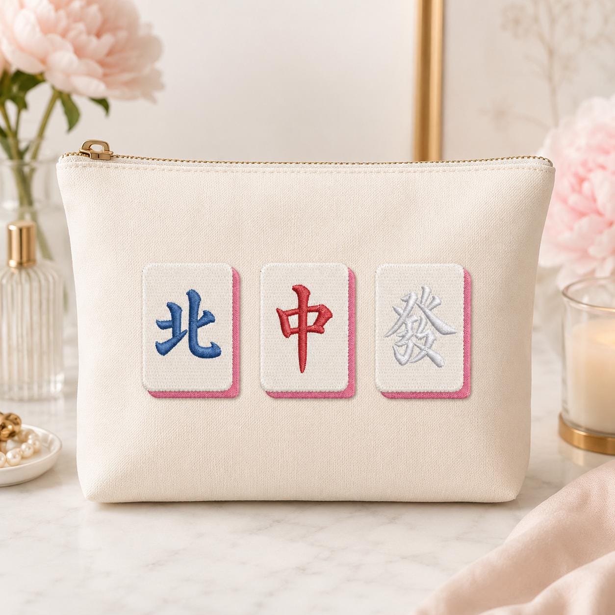 Mahjong Number Tiles Embroidery Design Bundle, Chinese Character Mahjong Machine File, Napkin Towel Stitch Design, 5 sizes, Digital Download - image 7