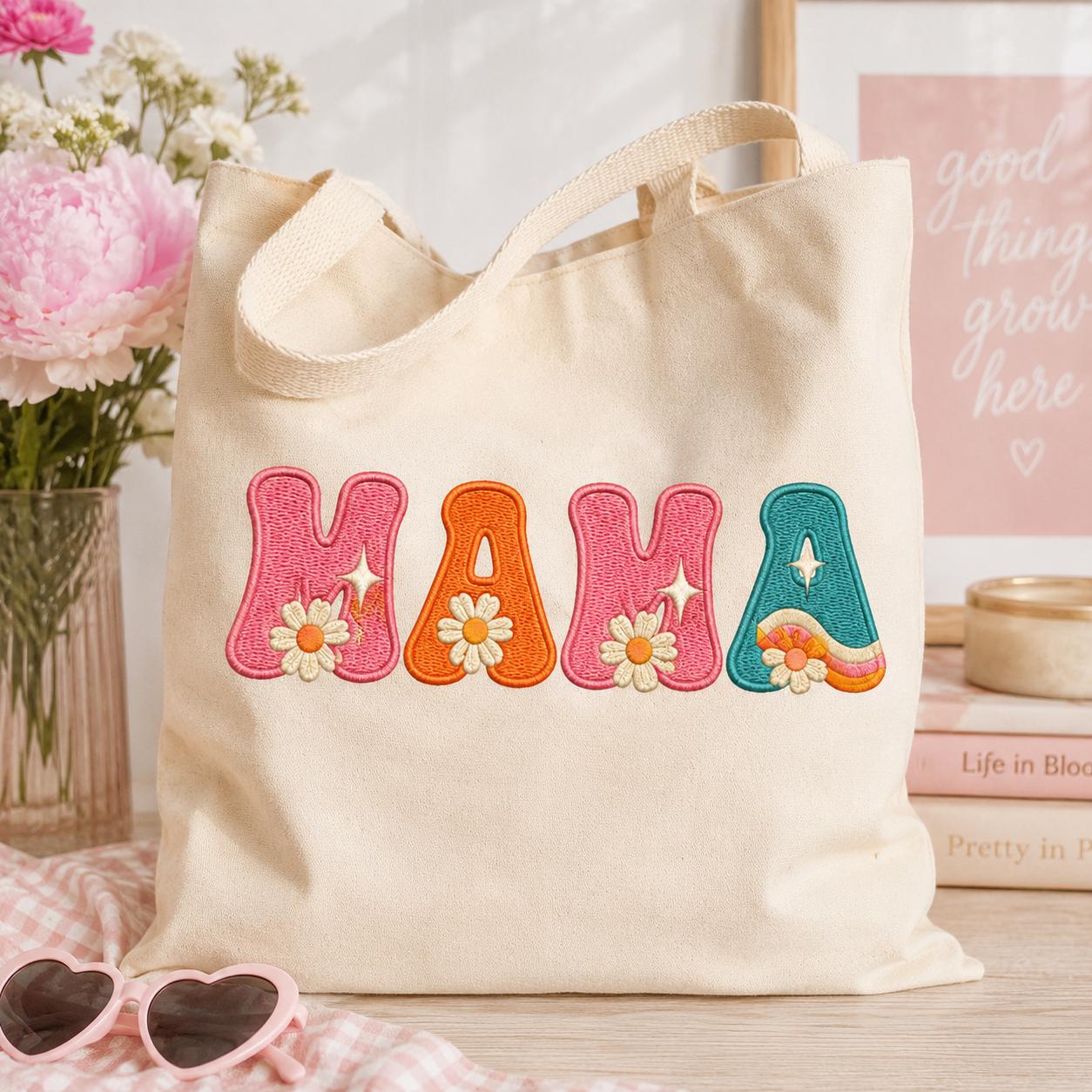 Retro Groovy Alphabet Embroidery Font, Flower Letters Machine Embroidery File, Daisy Rainbow Monogram Design, 5 Sizes, Digital Download - image 3